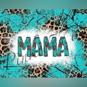 Turquoise and Brown 'Mama' tumbler